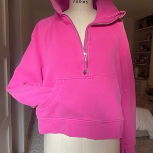 lululemon athletica Bright Pink Half-Zip Hoodie